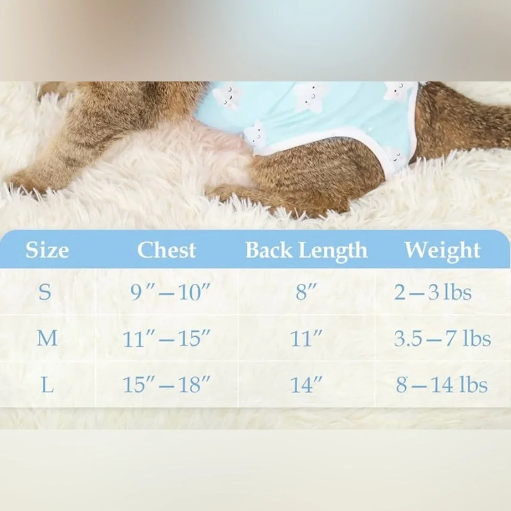 Cat Recovery Suit Breathable Cat Onesie Clothes After Surgery Female, Kitten